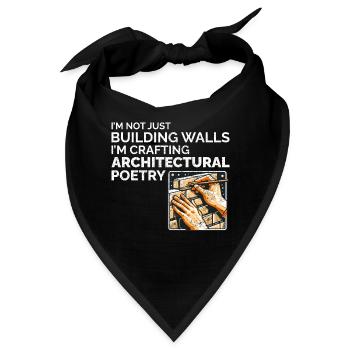 Architektonische Poesie: Die Kunst des Maurerwitzes - Bandana - Schwarz - Vorne