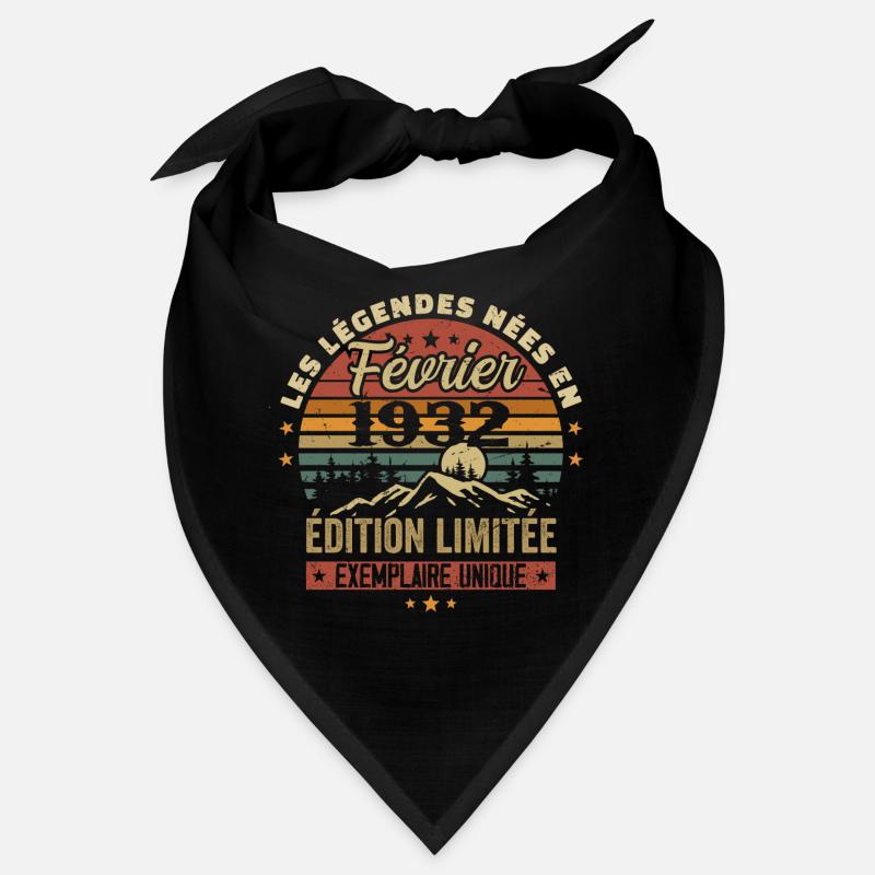 Nées En Février 1932 Anniversaire 92 ans Retro 92e Bandana