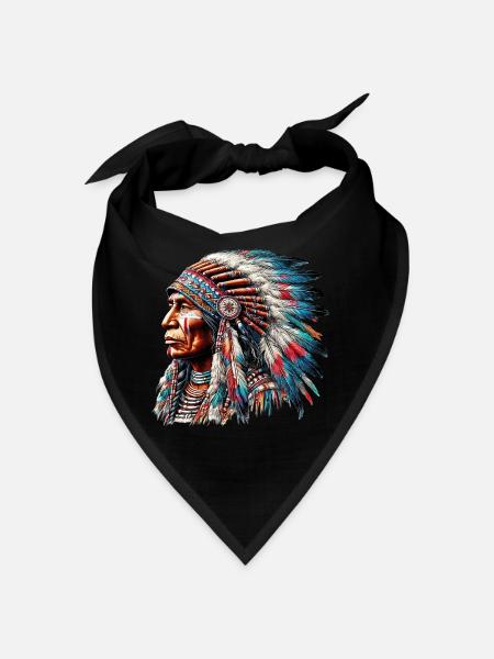 American Indian American Red Skin - Bandana - black - Front
