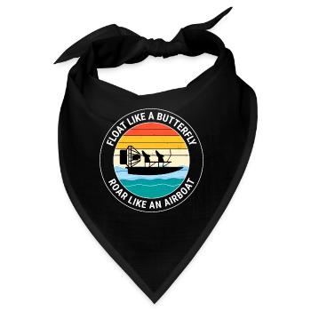 Airboat Fanboat Airboating Planeboat Sumpfboot - Bandana - Schwarz - Vorne