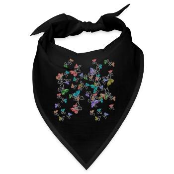 Schmetterlinge Gefühle Emotion Schmerz Depression - Bandana - Schwarz - Vorne