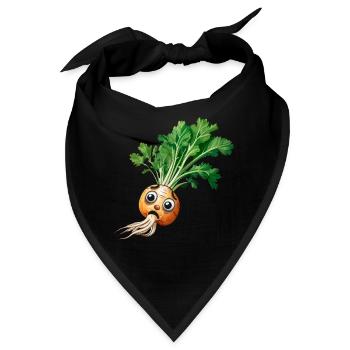 Rübe Rüben Garten Gärtnern Gemüse Hobbygärtner - Bandana - Schwarz - Vorne