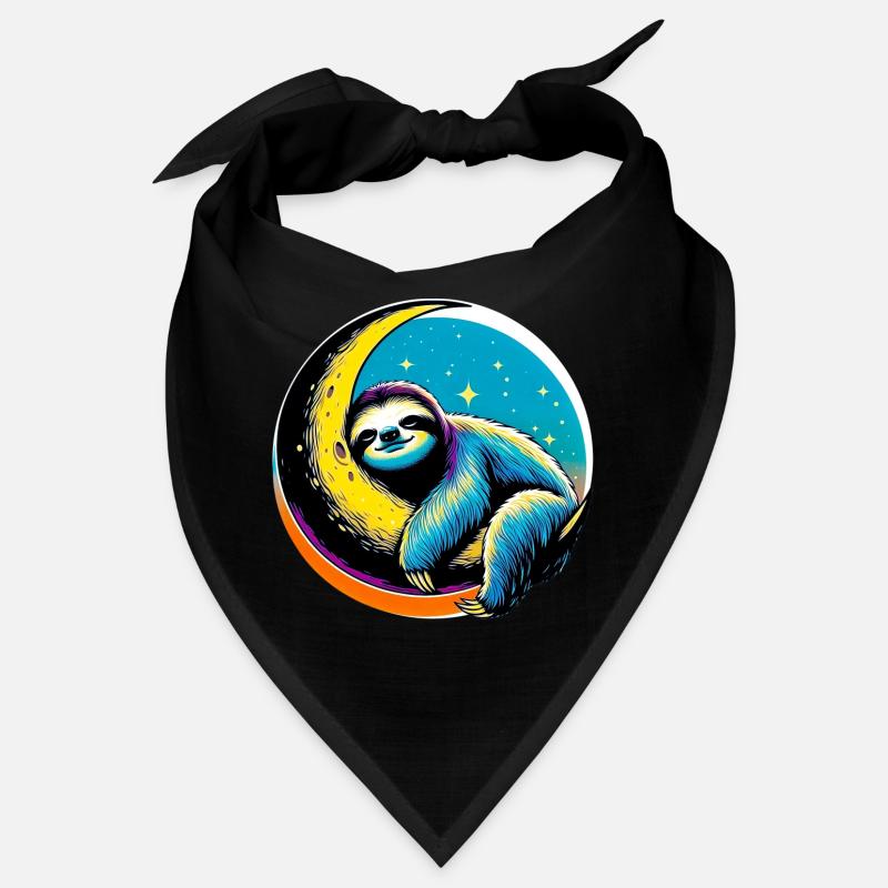 Sloth sleeps on the Moon Bandana