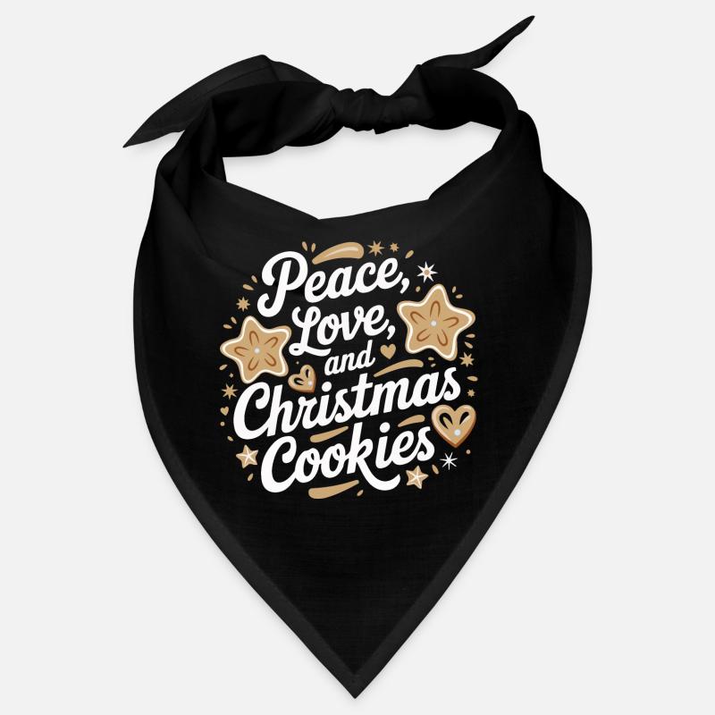Frieden, Liebe und Weihnachtsplätzchen Bandana