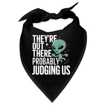 Alien UFO Aliens Außerirdischer - Bandana - Schwarz - Vorne