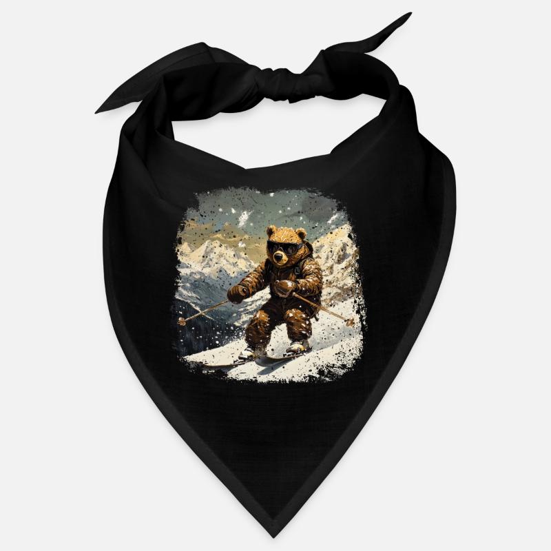 Bären Ski - Bandana - Schwarz