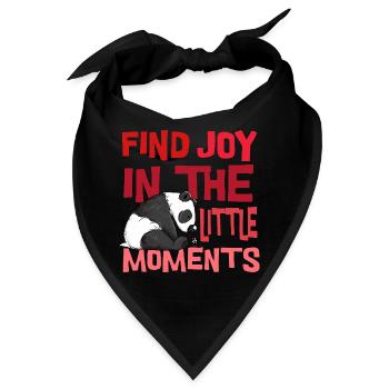 Kleiner Panda Bär Mit Spruch Wildtier Natur - Bandana - Schwarz - Vorne