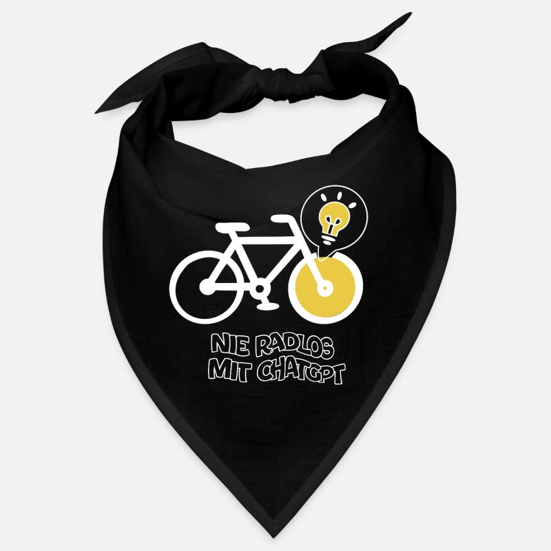Cycling with creative light bulb design - Bandana - black