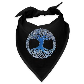 Keltischer Baum des Lebens und des Universums - Bandana - Schwarz - Vorne