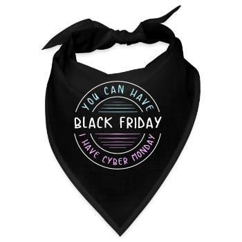Kaufrausch Cyber Monday - Bandana - Schwarz - Vorne