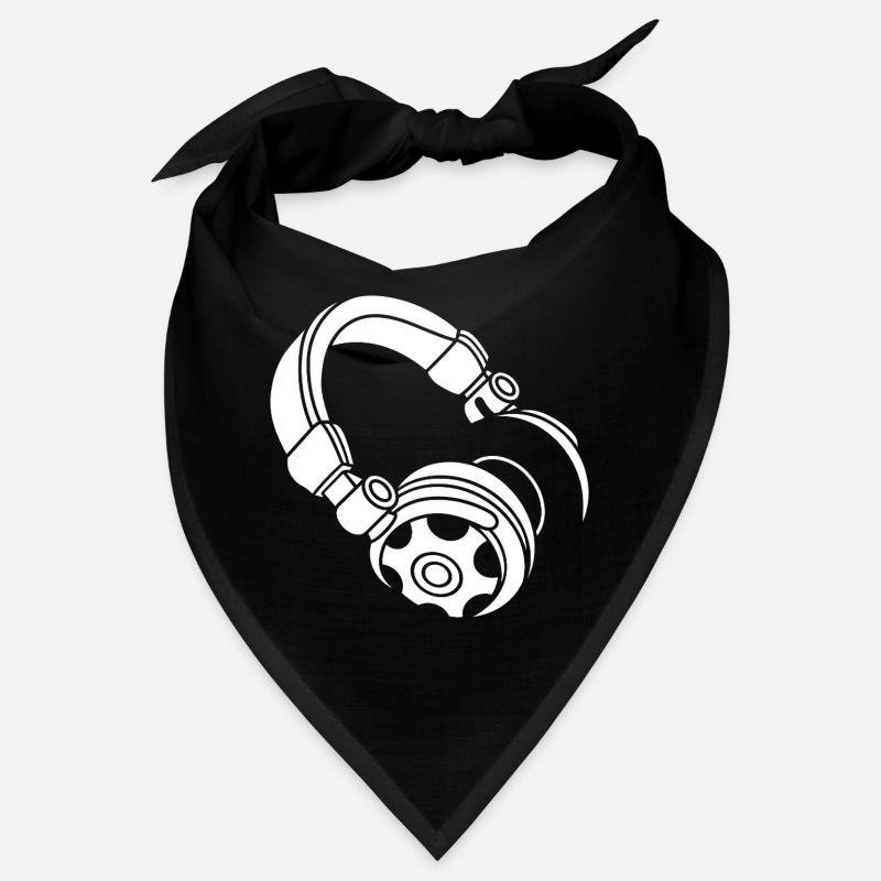 Kopfhörer Silhouette: DJ & Musik Vibes Bandana