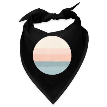 Soft Horizon – Minimalistisches Pastell Design für - Bandana - Schwarz - Vorne