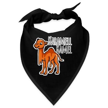 Kamel aus Karamell - lecker und lustiger Witz - Bandana - Schwarz - Vorne