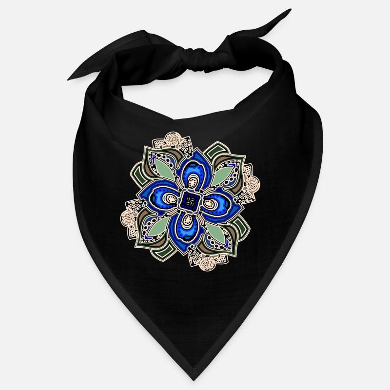 Fleur de mandala extravagante sarcelle Bandana