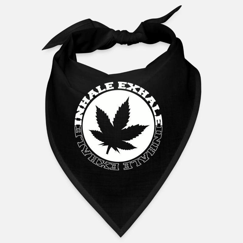 Logo rond de feuilles de cannabis Bandana