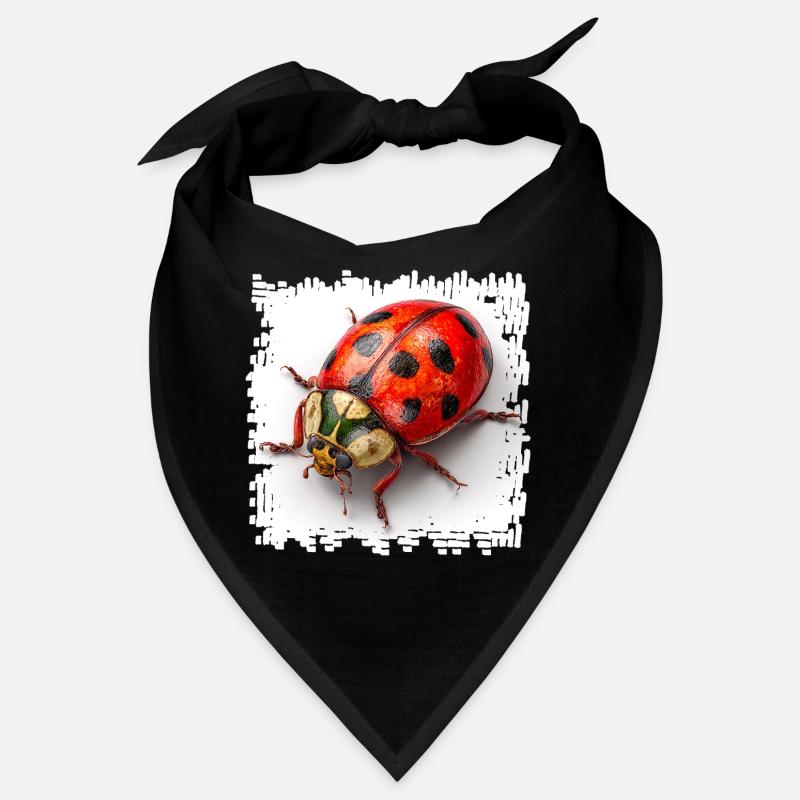 Red Ladybug Pattern Shirt Bandana