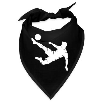 Fussballer Fallrückzieher Silhouette - Bandana - Schwarz - Vorne