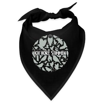 Ich höre Stimmen - Bandana - Schwarz - Vorne