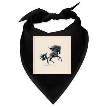 Pferd - Bandana - Schwarz - Vorne