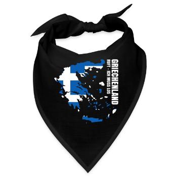 Griechenland Auswandern - Bandana - Schwarz - Vorne