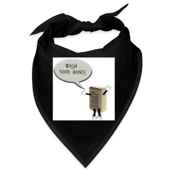 Wasch dir die Hände - Bandana - Schwarz - Vorne