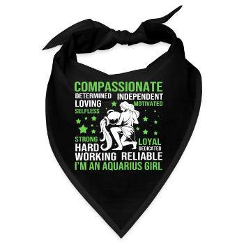 Sternzeichen Wassermann - Bandana - Schwarz - Vorne