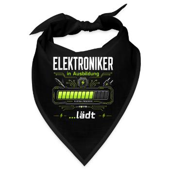 Elektroniker in Ausbildung | System lädt - Bandana - Schwarz - Vorne