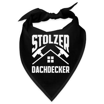 Dachdecker Spruch Lustig Handwerker Geschenk - Bandana - Schwarz - Vorne