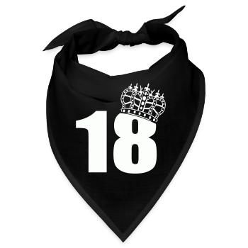Königliches 18. Geburtstag - Bandana - Schwarz - Vorne