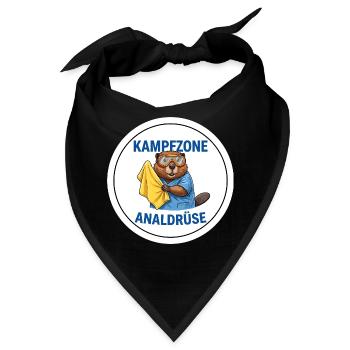 Kampfzone Analdrüse TFA Motiv - Bandana - Schwarz - Vorne