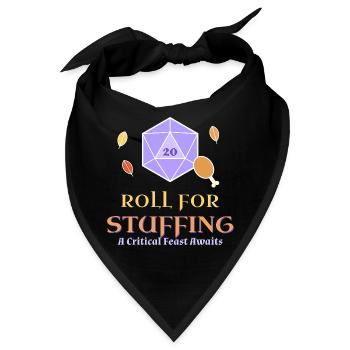 Roll-for-Stuffing-lustiges Thanksgiving-Tabletop - Bandana - Schwarz - Vorne