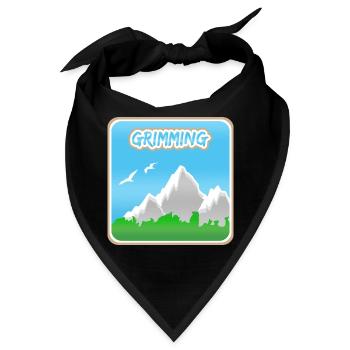 Grimming als Berg - Bandana - Schwarz - Vorne