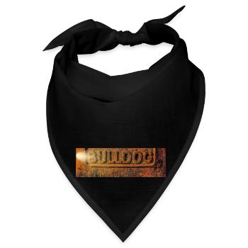 Horizontal im. von verrostetem Stück Bulldog-Traktor - Bandana - Schwarz - Vorne