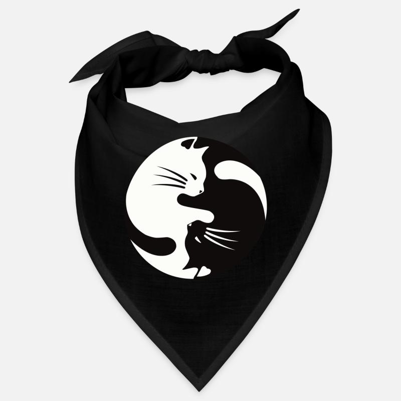 2 cats cuddle ,ying yang Bandana