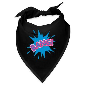 Eine Comic Sprechblase- Bang ! - Bandana - Schwarz - Vorne