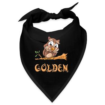 Eule Golden - Bandana - Schwarz - Vorne