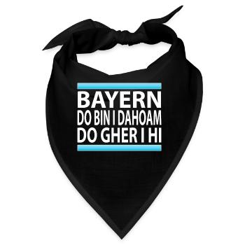 BAYERN - DO BIN I DAHOAM - Bandana - Schwarz - Vorne