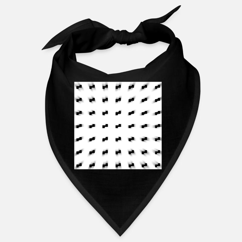 Black and White Grid Storm Bandana