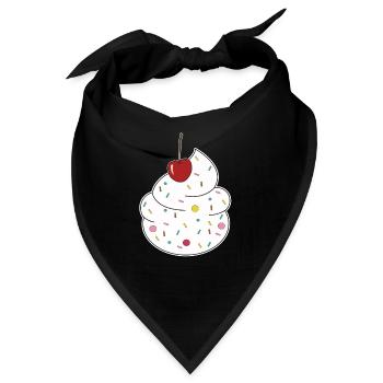 Sahne Kirsche - Bandana - Schwarz - Vorne