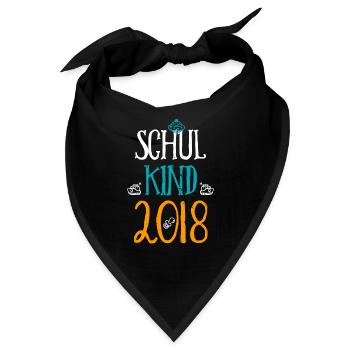 Kita Abgänger Schulkind Einschulung Kindergarten - Bandana - Schwarz - Vorne