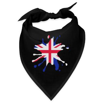 England Union Jack Klecks - Bandana - Schwarz - Vorne