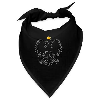 Polen Polska polnisches Wappen Patriotismus Adler - Bandana - Schwarz - Vorne