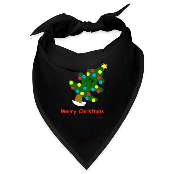 Weihnachtsbaum / Christmas Tree - Bandana - Schwarz - Vorne
