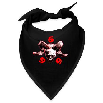 skull 666 - Bandana - Schwarz - Vorne