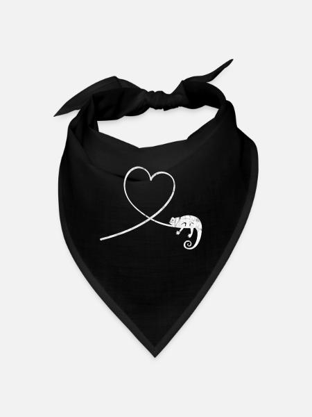 Chameleon Reptile Terrarium Pet Gift - Bandana - black - Front
