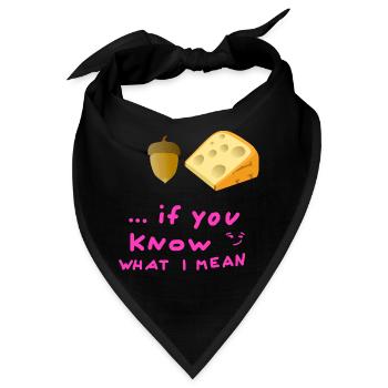 Eichelkäse Jugendwort Eichel Käse Hygiene Körper - Bandana - Schwarz - Vorne