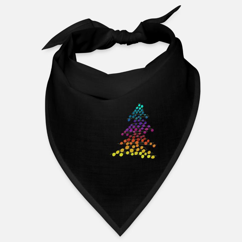 Rainbow Neon Christmas Tree – Dots & Lights Bandana