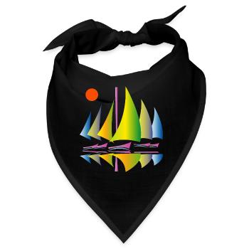 Segelboote - Bandana - Schwarz - Vorne
