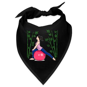 Pilates Übung Fitness Training Workout - Bandana - Schwarz - Vorne