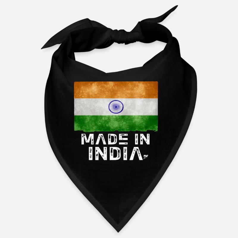 Made in India Flag Stencil Tee Bandana